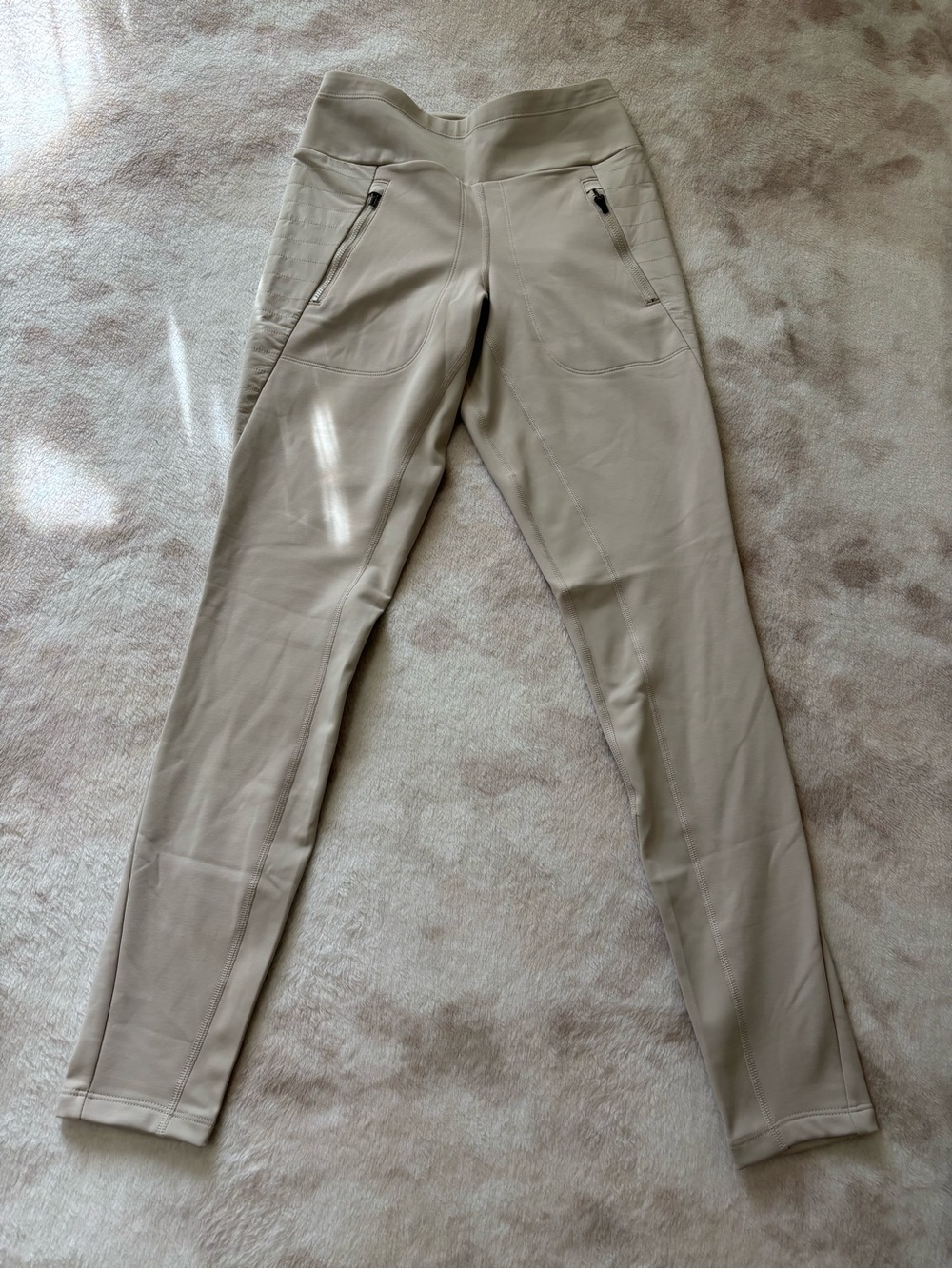 Athleta Women’s Peak Hybrid Fleece Beige Pants Size XS